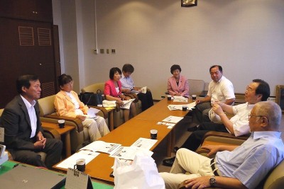 茨城医師会長と懇談 茨城医師会長と懇談