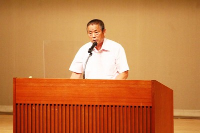 福島第1原発の放射能処理汚染水の海洋放出阻止を訴える漁師の小野春雄さん