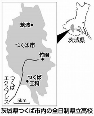つくば市内の県立高校