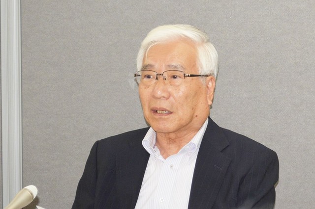 県知事選への決意や政策を語る田中氏