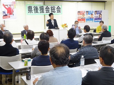 国会報告を行う岩渕氏